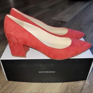 Nine West Red Suede Heels